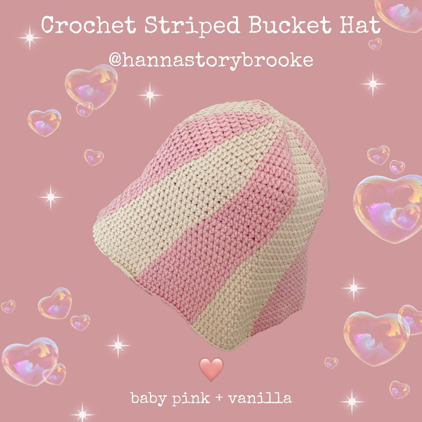 Crochet Striped Bucket Hat