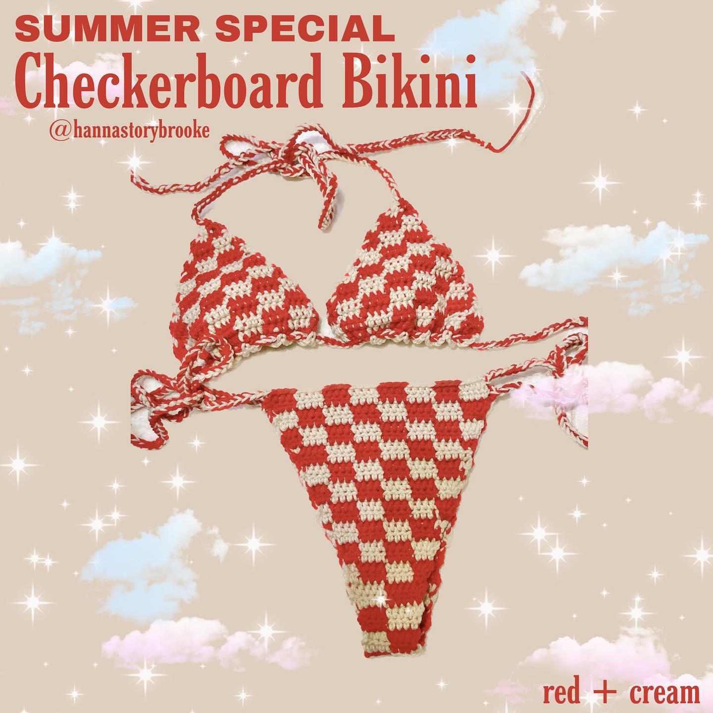 Crochet Checkerboard Bikini